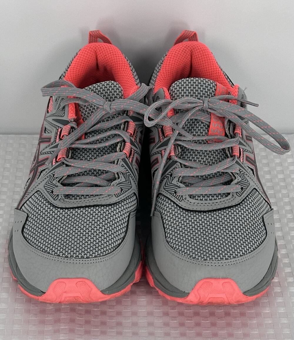 Asics Gel-Venture 8 Women Size 7 Grey Pink Athletic Trail Running Shoes 1012A708